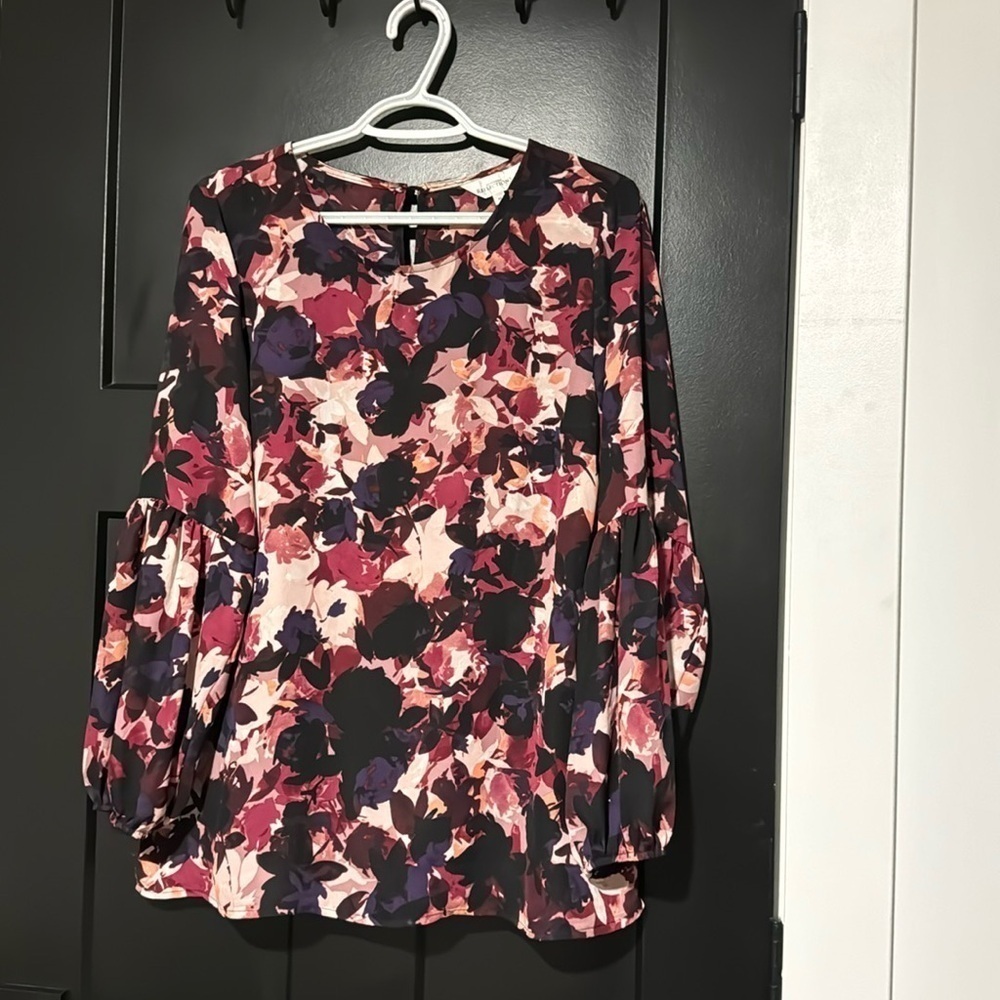 🎉Northern Reflections Romantic Sleeve Multicolour Floral Blouse